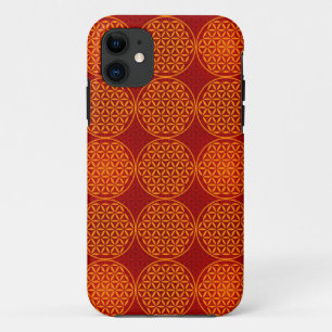 Blume des Lebens - Muster der Briefmarke - orange Case-Mate iPhone Hülle