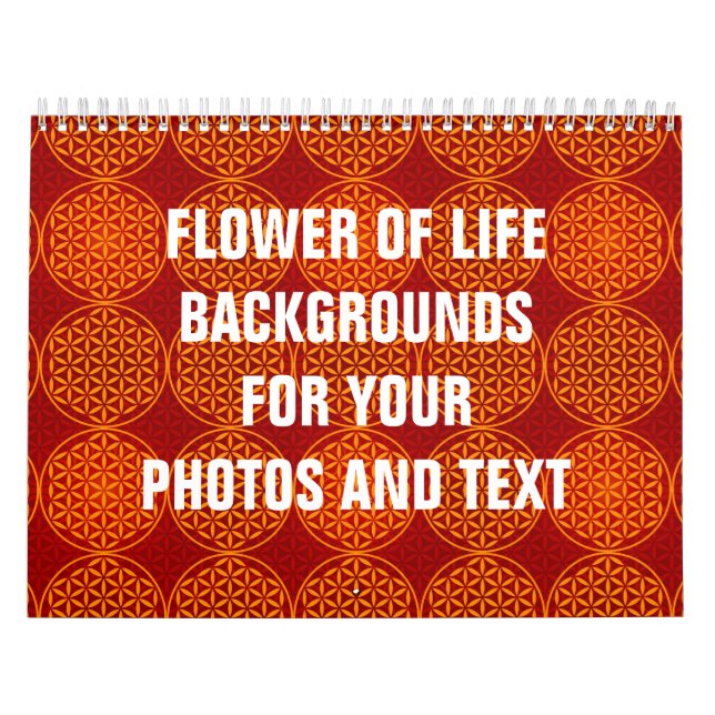 Blume des Lebens - Muster der Briefmarke - orange Kalender (Titelbild)