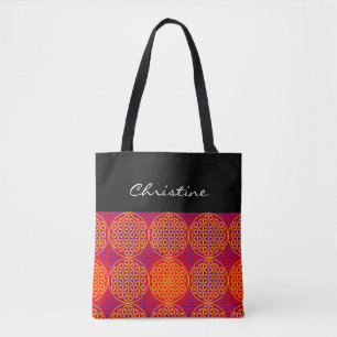 Blume des Lebens - Muster der Briefmarke - orangef