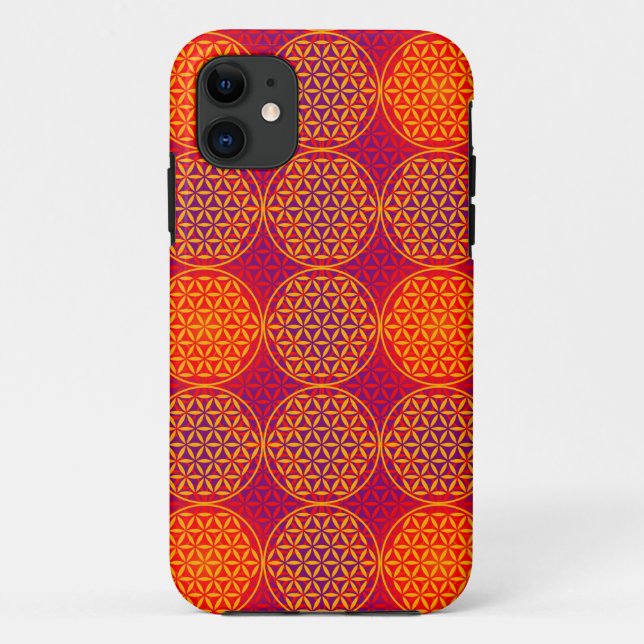 Blume des Lebens - Muster der Briefmarke - orangef Case-Mate iPhone Hülle (Rückseite)