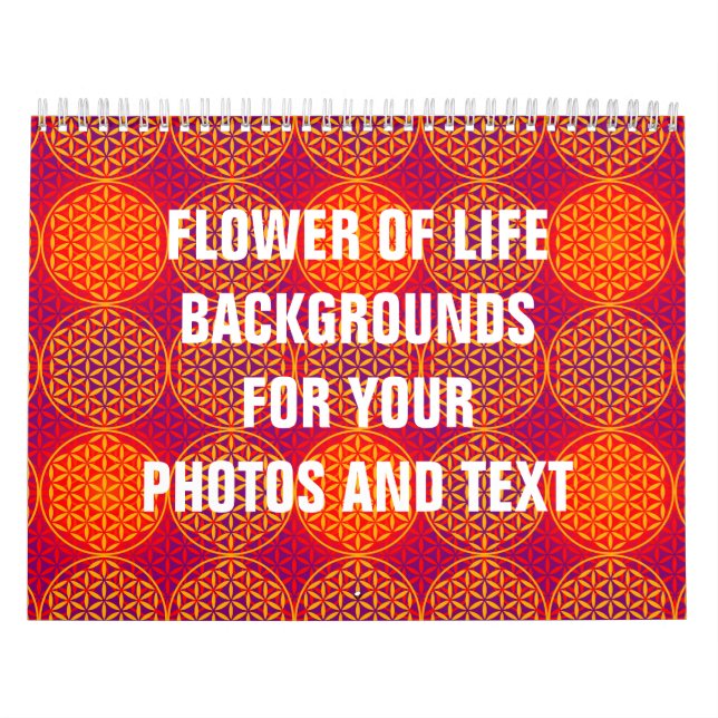 Blume des Lebens - Muster der Briefmarke - orangef Kalender (Titelbild)