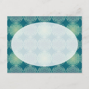 Blume des Lebens - Muster der Briefmarke - Zyanbla Postkarte