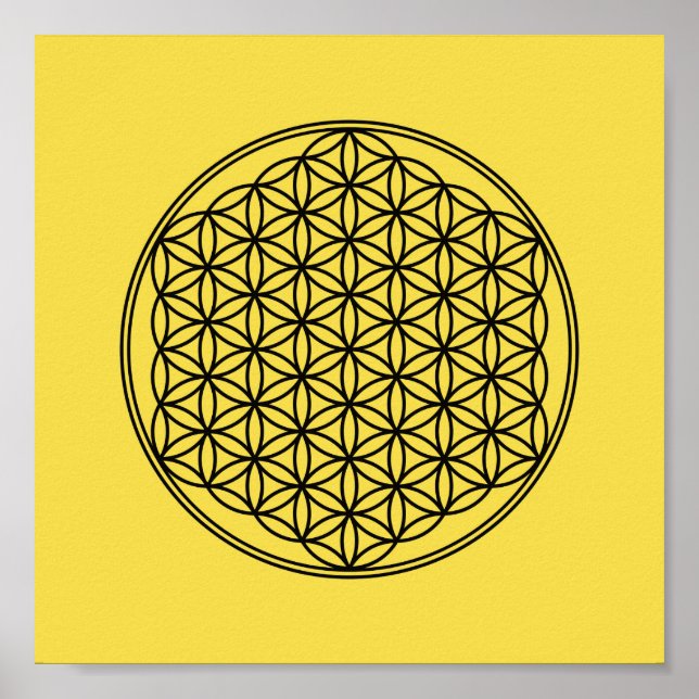 Blume des Lebens - Muster Poster (Vorne)