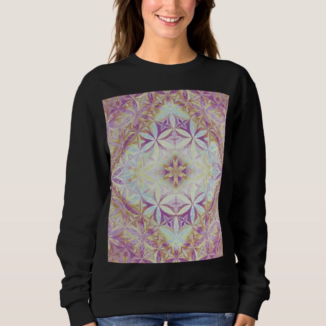 Blume des Lebens Muster Sweatshirt (Vorderseite)