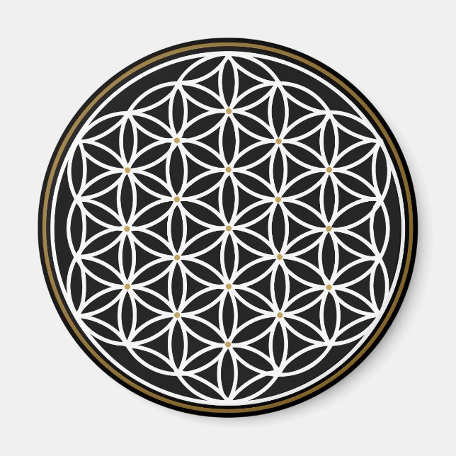BLUME DES LEBENS MYSTISCHES SYMBOL MAGNET (Vorne)