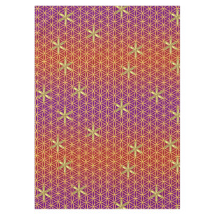 Blume des Lebens - nahtlose Briefmarke - Rotgold Tischdecke