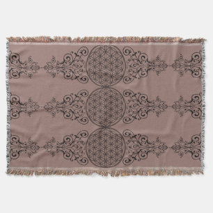 Blume des Lebens - Ornamente schwarz I + dein Hint Decke