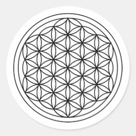 Blume des Lebens - Runder Aufkleber