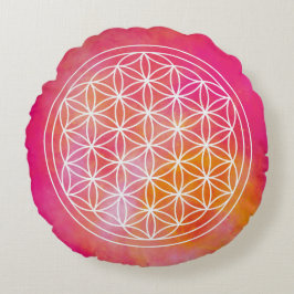 Blume des Lebens Rundes Kissen