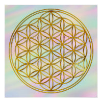 BLUME DES LEBENS - Sacred Geometry Symbol Gold 1