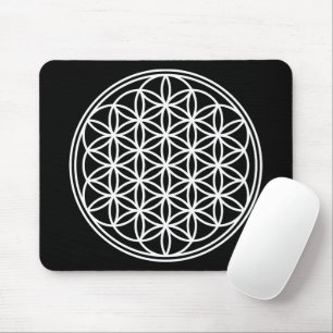 BLUME DES LEBENS - Sacred Geometry Symbol Kontur 2 Mousepad