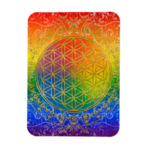 Blume des Lebens - Schmuckgold Magnet