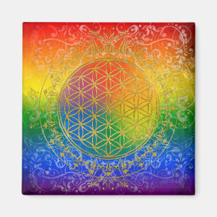 Blume des Lebens - Schmuckgold Magnet