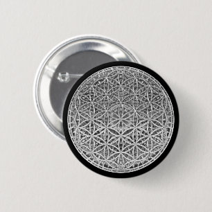 BLUME DES LEBENS - Silbermedaille Button
