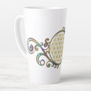 Blume des Lebens - Spiralen Ornamente 1 Milchtasse