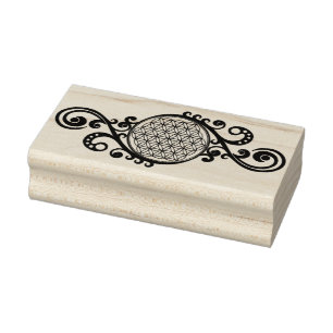 Blume des Lebens - Spiralschmuck 1 Gummistempel