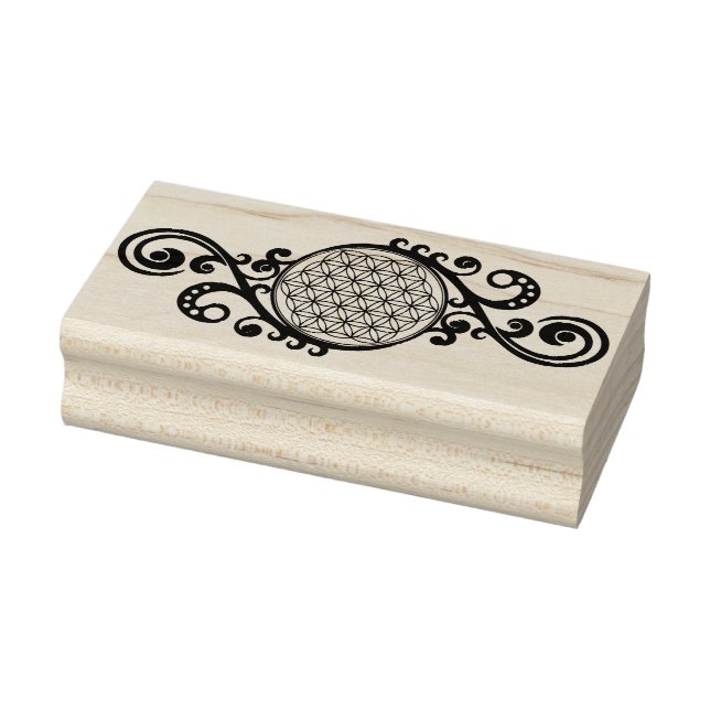 Blume des Lebens - Spiralschmuck 1 Gummistempel (Stempel)
