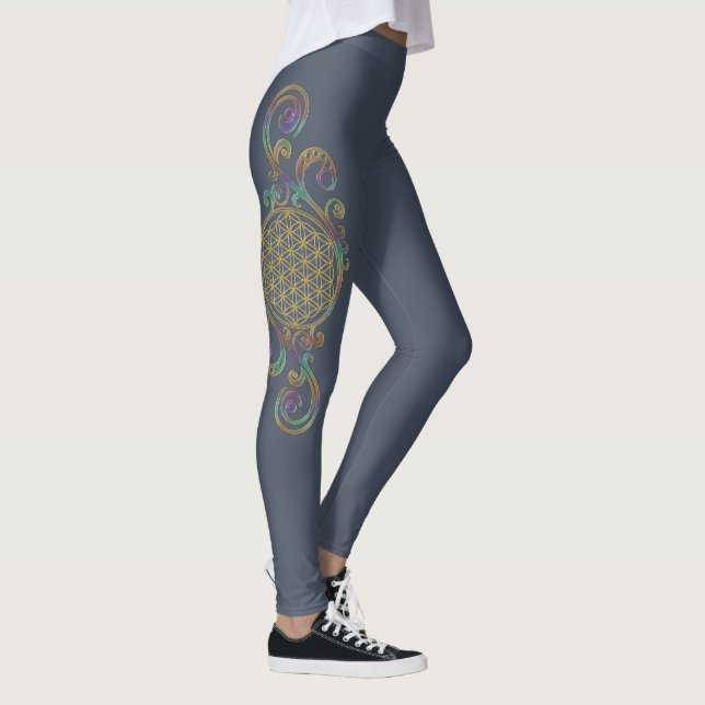 Blume des Lebens - Spiralschmuck 1 Leggings (Rechts)