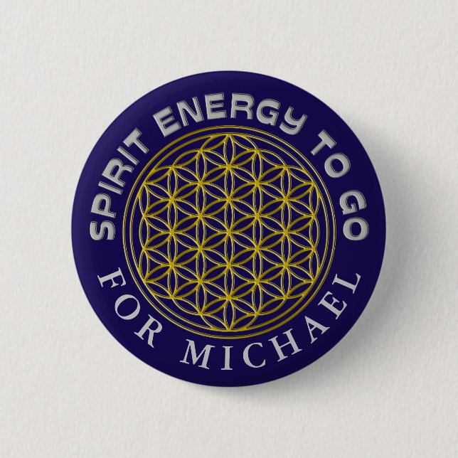 BLUME DES LEBENS - SPIRITUELLE ENERGIE BUTTON (Vorderseite)