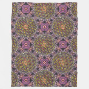 Blume des Lebens - Strickmuster V Fleecedecke