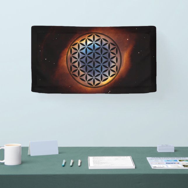BLUME DES LEBENS - Symbol der heiligen Geometrie,  Banner (Messe)
