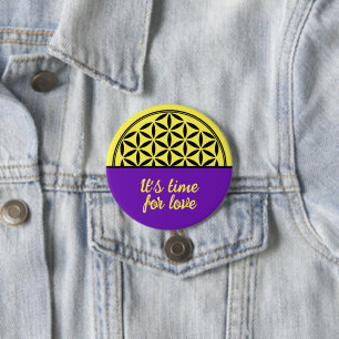 BLUME DES LEBENS - Symbol der heiligen Geometrie, Button