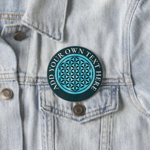 BLUME DES LEBENS - Symbol der heiligen Geometrie, Button