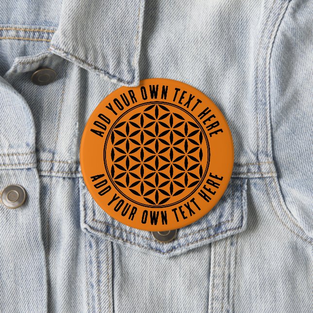 BLUME DES LEBENS - Symbol der heiligen Geometrie,  Button (Beispiel)