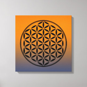 BLUME DES LEBENS - Symbol der heiligen Geometrie, Leinwanddruck