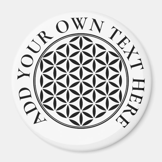 BLUME DES LEBENS - Symbol der heiligen Geometrie,  Magnet (Vorne)