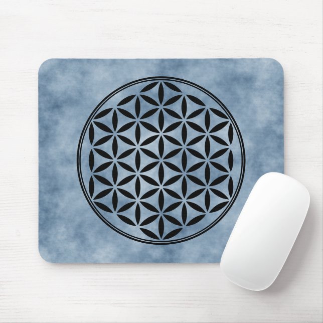 BLUME DES LEBENS - Symbol der heiligen Geometrie,  Mousepad (Mit Mouse)