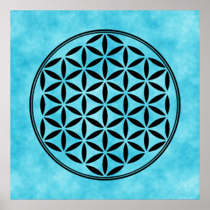 BLUME DES LEBENS - Symbol der heiligen Geometrie, Poster