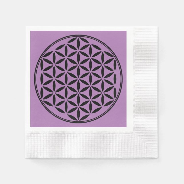 BLUME DES LEBENS - Symbol der heiligen Geometrie,  Serviette (Vorderseite)