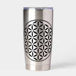BLUME DES LEBENS - Symbol der heiligen Geometrie,  Thermobecher