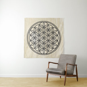 BLUME DES LEBENS - Symbol der Heiligen Geometrie U Wandteppich