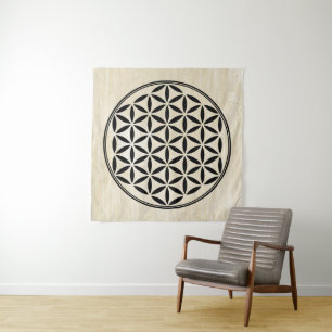BLUME DES LEBENS - Symbol der Heiligen Geometrie v Wandteppich