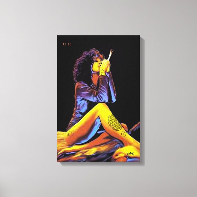 BLUME DES LEBENS TATTOO DMT SPIRITUELLES GRAFFITI  LEINWANDDRUCK (Vorderseite)