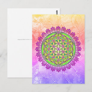 Blume des Lebens - Vintage Blossom - Ornamente 2 Postkarte