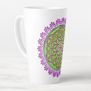 Blume des Lebens - Vintage-Blüten-Ornamente 2 Milchtasse