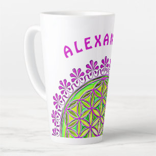 Blume des Lebens - Vintage-Blüten-Ornamente 2 Milchtasse