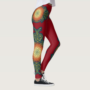 Blume des Lebens - Vintage Ornamente - Gold 2 Leggings