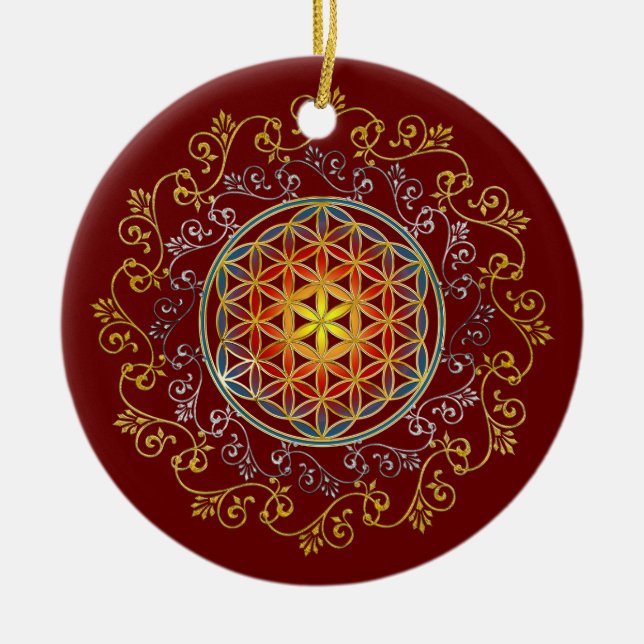 Blume des Lebens - Vintage Ornamente Mandala 1 (Vorne)