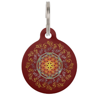 Blume des Lebens - Vintage Ornamente Mandala 1 Haustiermarke
