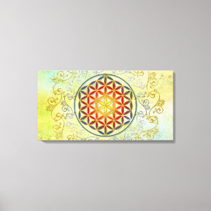 Blume des Lebens - Vintage Ornamente Mandala 1 Leinwanddruck