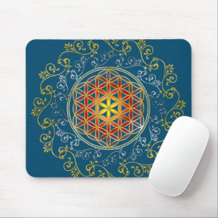 Blume des Lebens - Vintage Ornamente Mandala 1 Mousepad