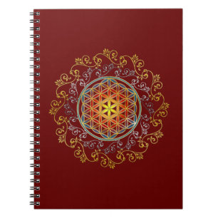 Blume des Lebens - Vintage Ornamente Mandala 1 Notizblock