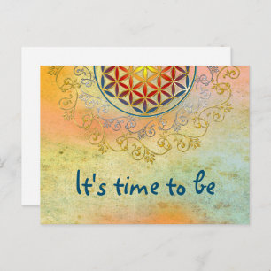 Blume des Lebens - Vintage Ornamente Mandala 1 Postkarte