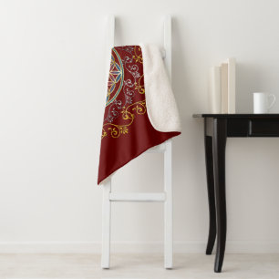 Blume des Lebens - Vintage Ornamente Mandala 1 Sherpadecke