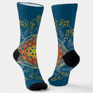 Blume des Lebens - Vintage Ornamente Mandala 1 Socken