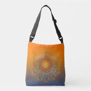 Blume des Lebens - Vintage Ornamente Mandala 1 Tragetaschen Mit Langen Trägern